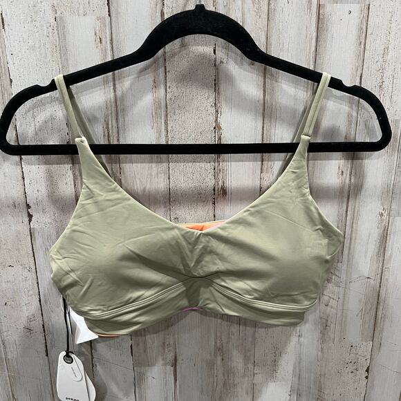 New! Prana Willow Falls Reversible Bikini Top Waves Green Womens Size Small - Picture 5 of 5